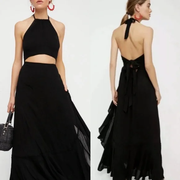 designer floral maxi dress Sunlit Garden Floral Maxi Dress | Flowing Slit Design